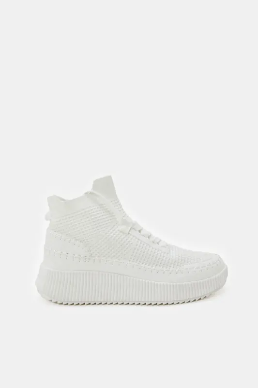 Women White High-top Sneakers sold by Redtag