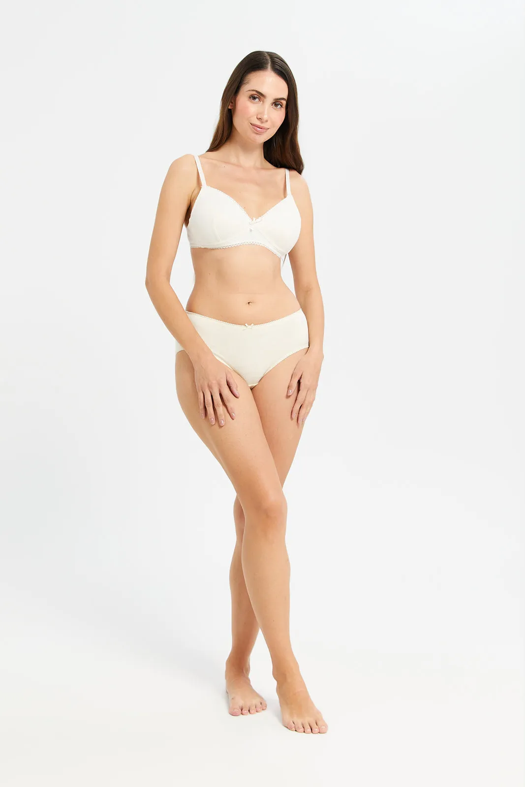 Women Yellow And Ivory Non Wired Bra Set (Pack of 2) sold by Redtag product image thumbnail 5