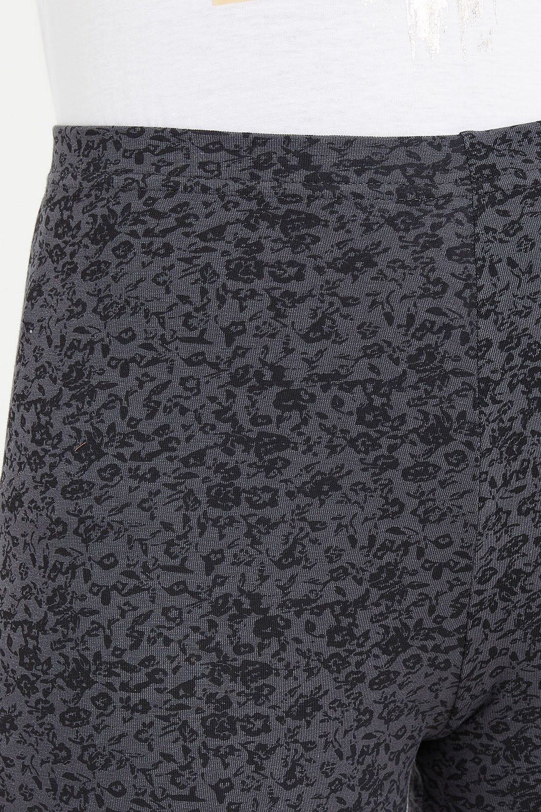 Women Charcoal Printed Leggings sold by Redtag product image thumbnail 4