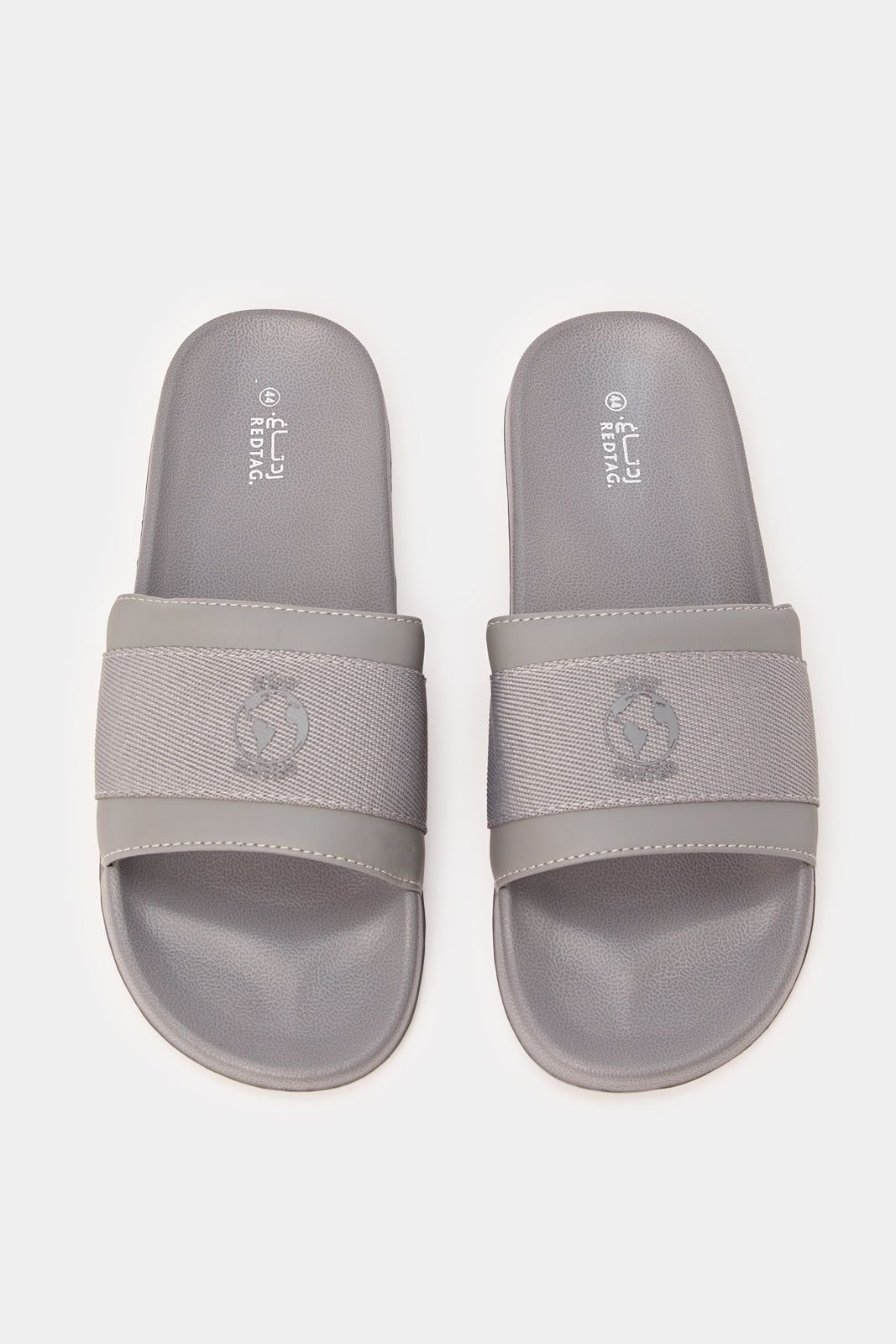 Men Grey Slogan Embossed Slide sold by Redtag product image thumbnail 2