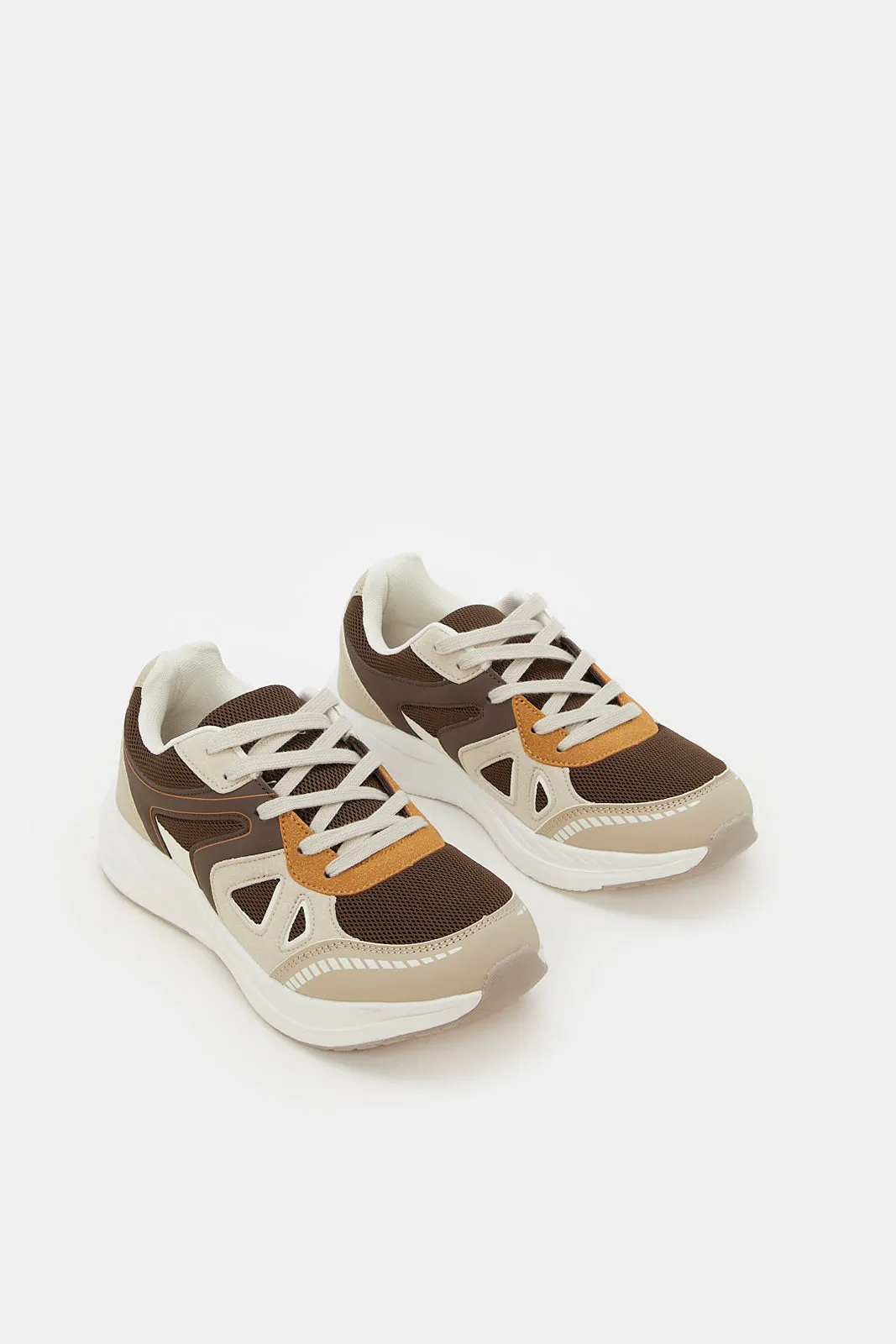 Men Beige Color Block Chunky Trainer sold by Redtag product image thumbnail 2