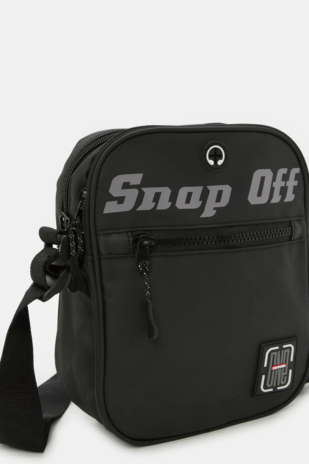 Men Black Printed Crossbody Bag sold by Redtag product image thumbnail 2