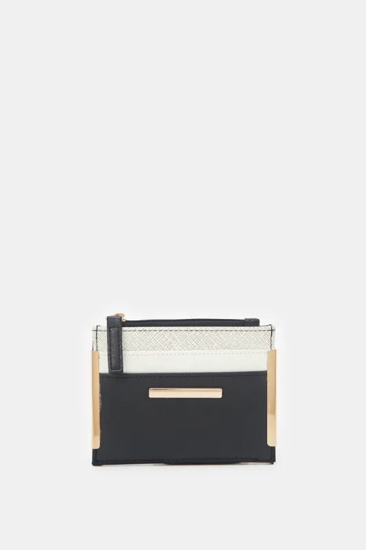 Women Black Card Holder Wallet sold by Redtag