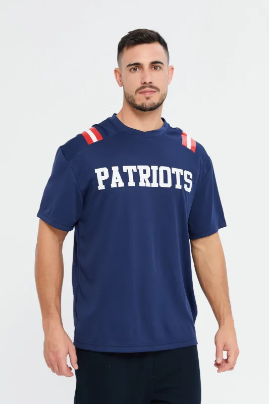 Men Navy Nfl Short Sleeve Active T-Shirt sold by Redtag