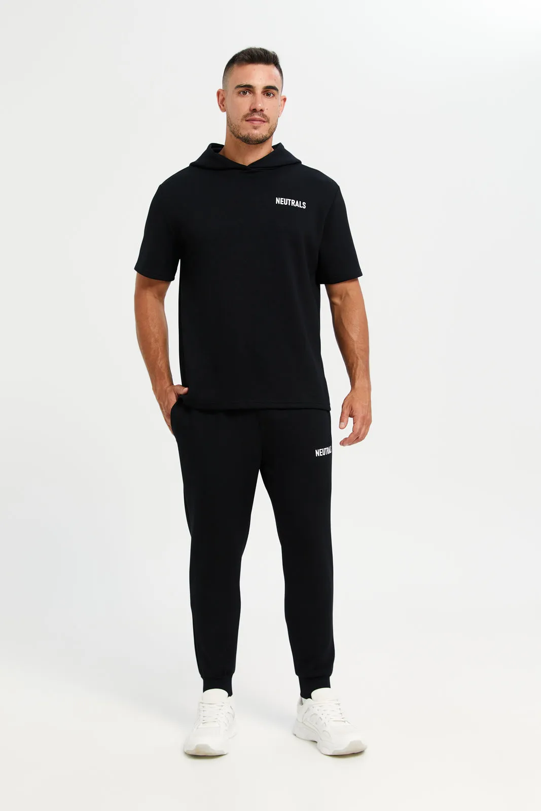 Men Black Printed Active Pants sold by Redtag product image thumbnail 2