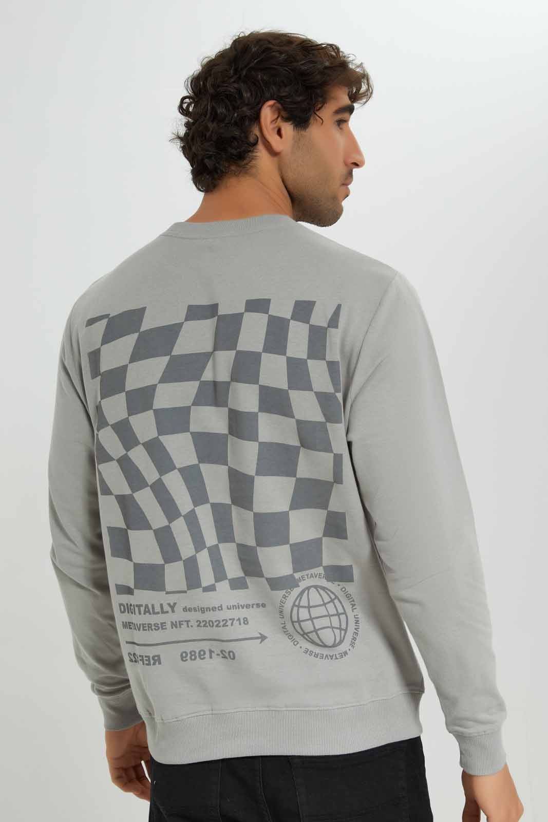Men Grey Graphic Sweatshirt sold by Redtag product image thumbnail 4