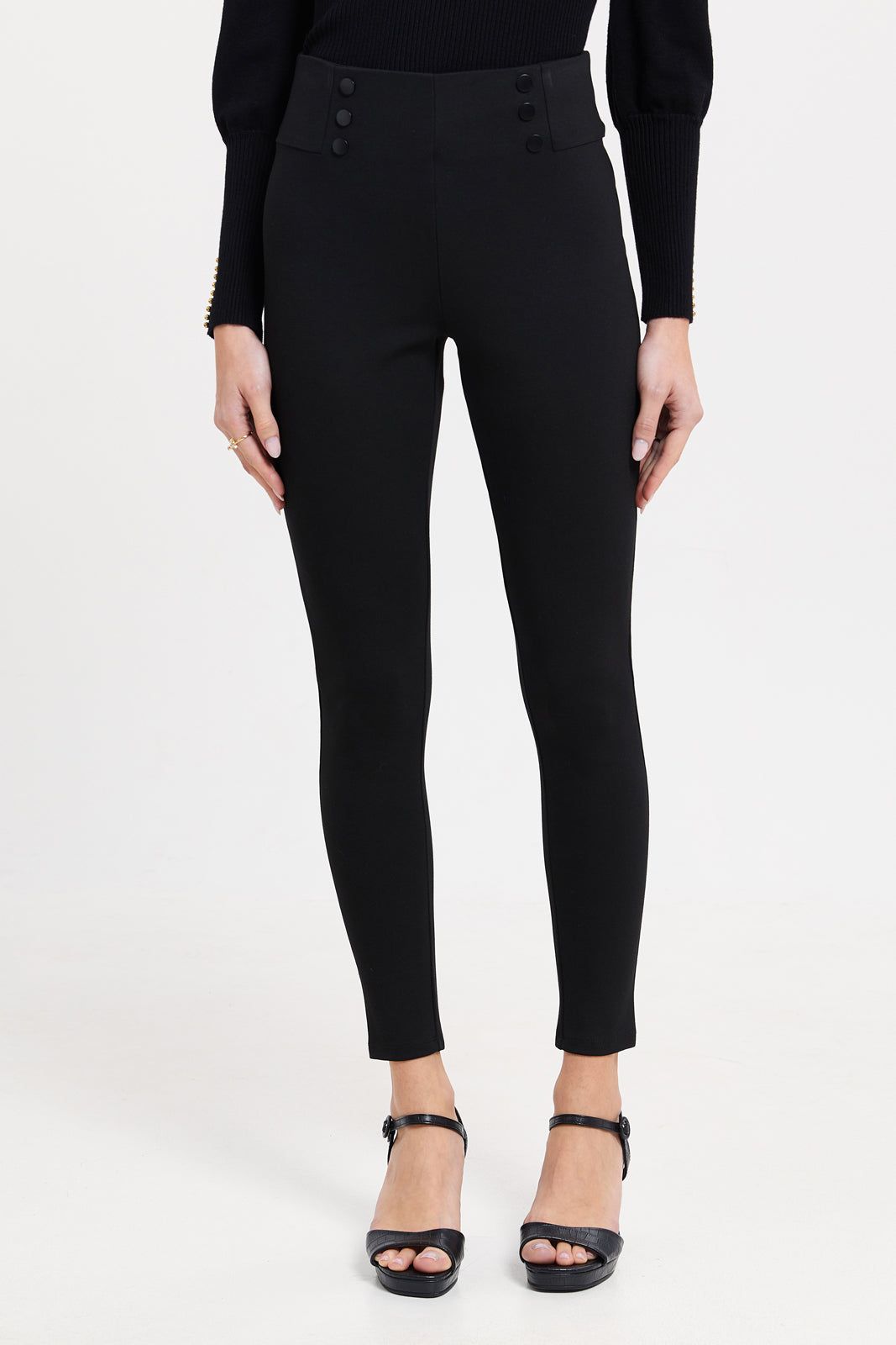 Women Black Slim Fit Leggings sold by Redtag