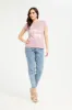 Women Mauve Heart Foil T-Shirt sold by Redtag
