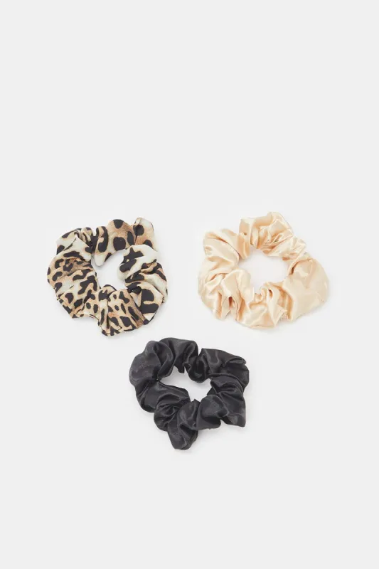 Women Assorted Scrunchies Set (Pack of 3) sold by Redtag