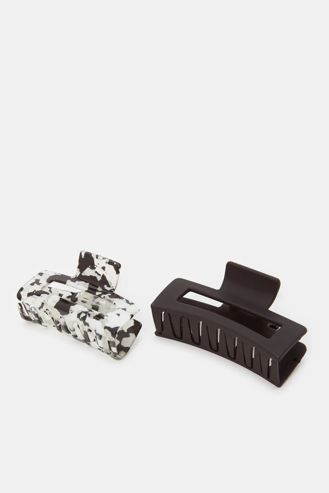 Women Black And White Printed Hair Claw Set (Pack of 2) sold by Redtag