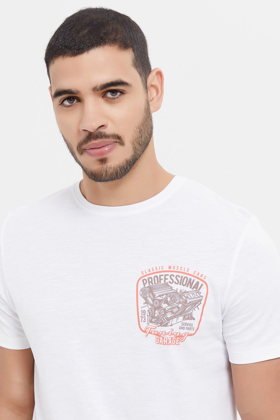 Men White Graphic T-Shirt sold by Redtag product image thumbnail 4