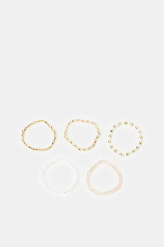 Women Assorted beaded Bracelet Set (5 Piece) sold by Redtag