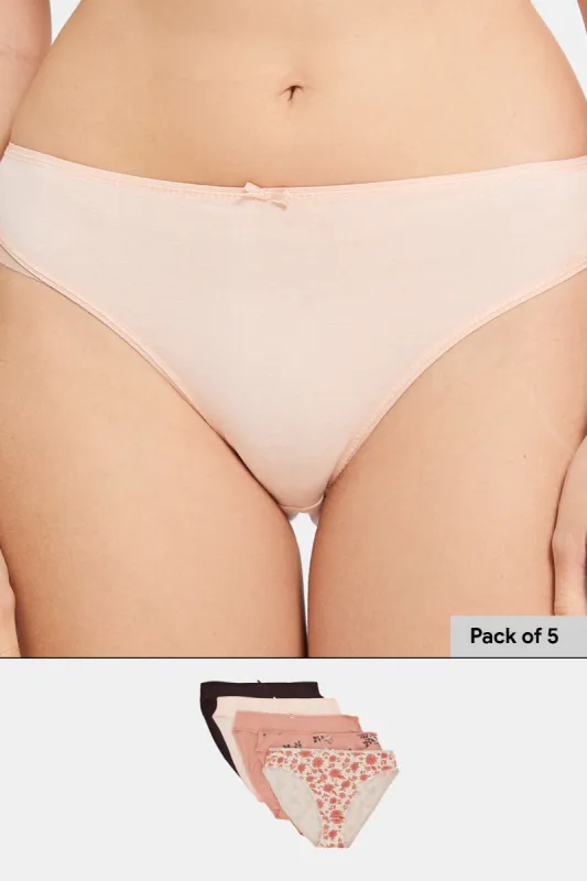 Women Assorted Hi-Leg Brief Set (Pack of 5) sold by Redtag
