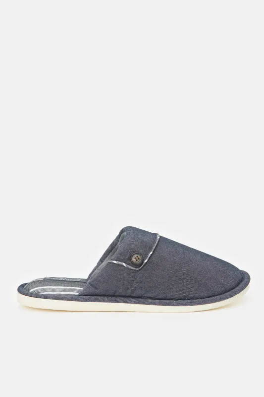 Men Plain Grey Slippers sold by Redtag