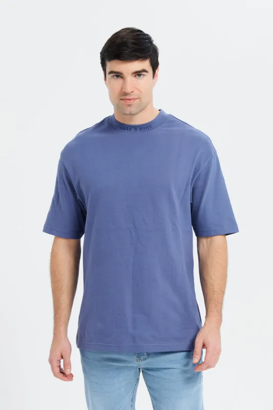 Men Blue Back Printed T-Shirt sold by Redtag