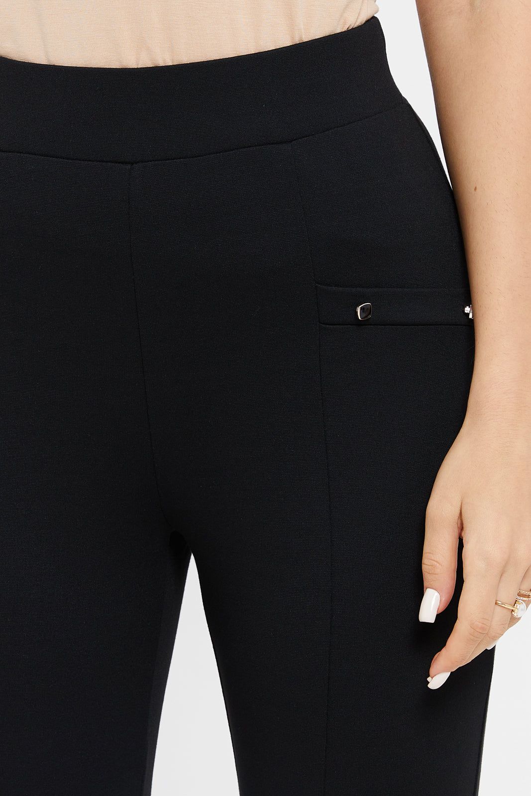 Women Black Double Button Leggings sold by Redtag product image thumbnail 4