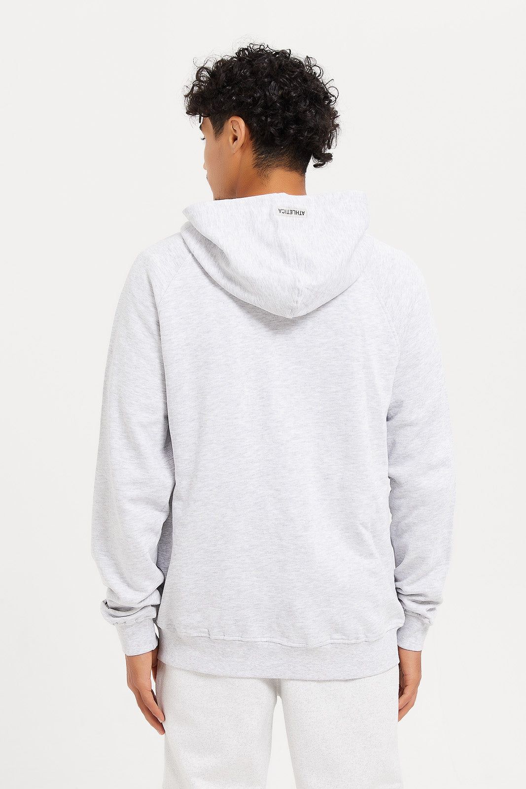 Men Grey Zip Through Hooded Sweatshirt sold by Redtag product image thumbnail 3