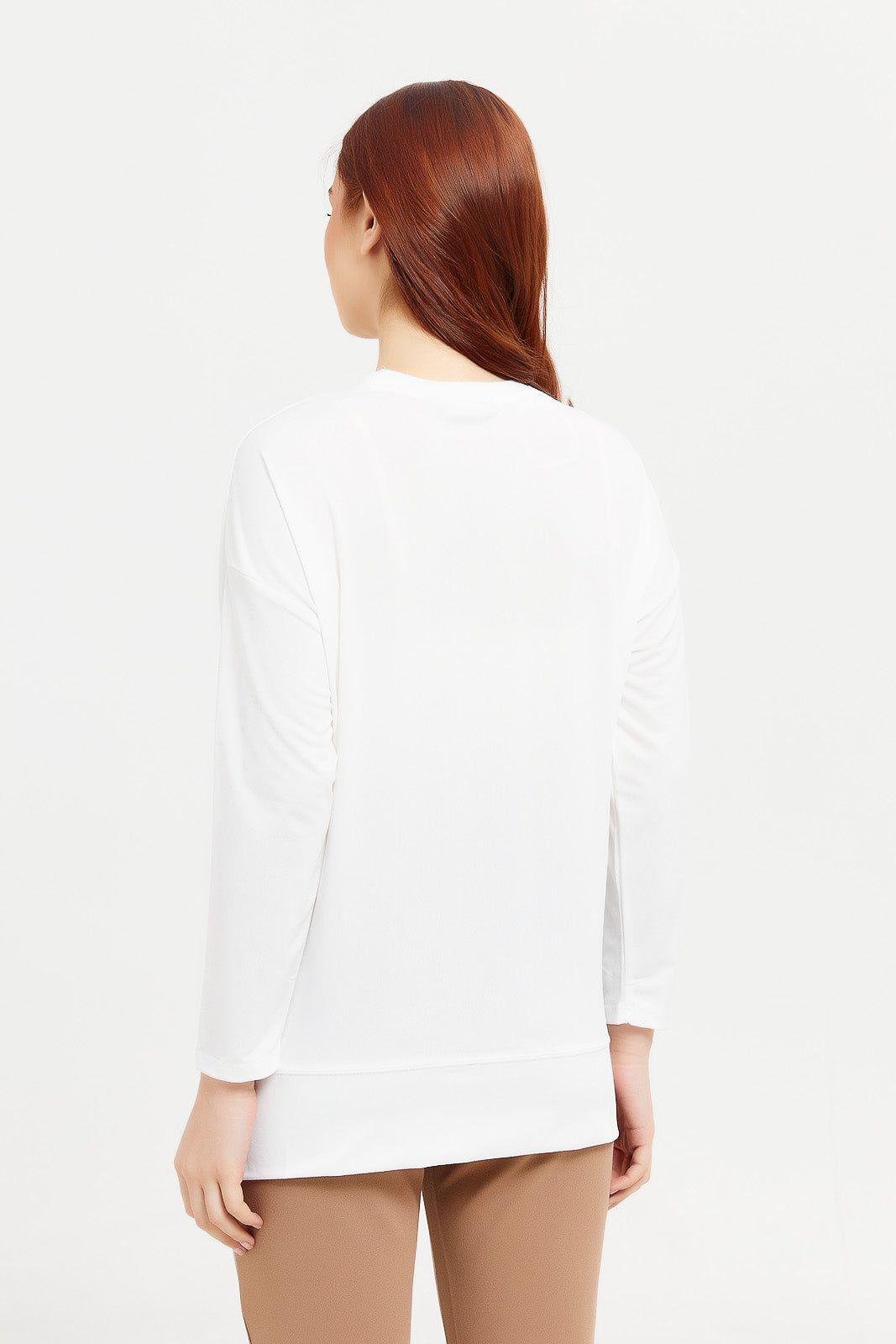 Women Ivory Long Sleeve T-Shirt sold by Redtag product image thumbnail 3