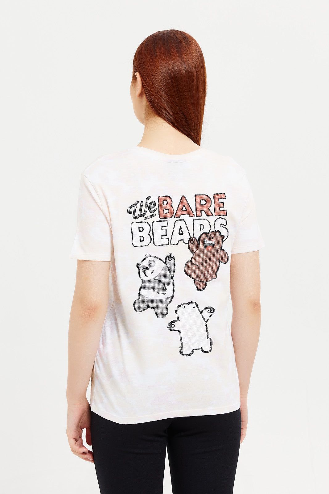 Women Beige Bare Bears Embroidered T-Shirt sold by Redtag product image thumbnail 2