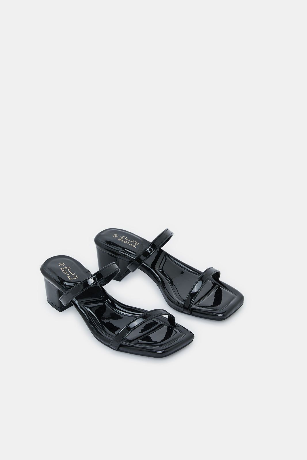 Women Black Patent Block Heel sold by Redtag product image thumbnail 2