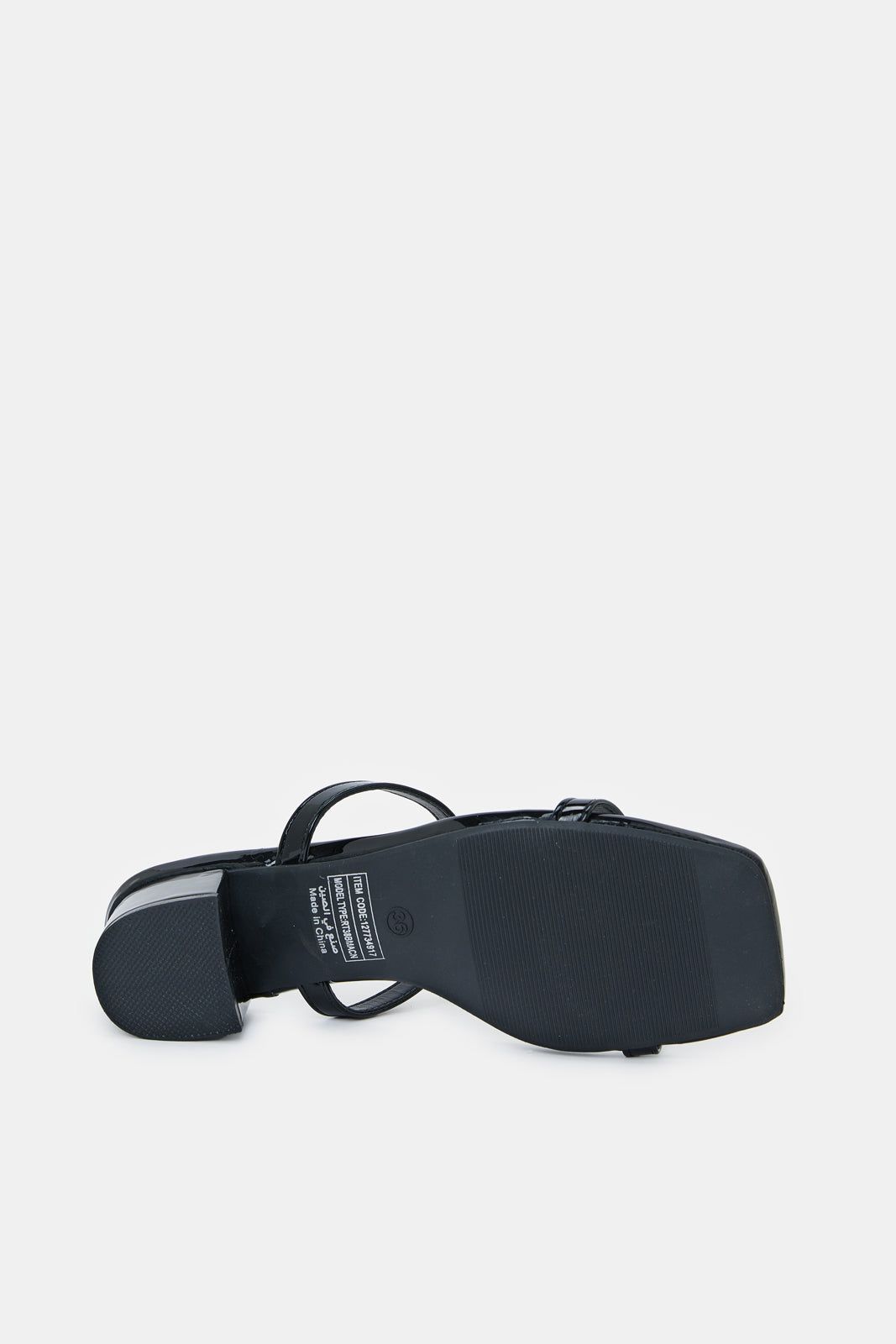 Women Black Patent Block Heel sold by Redtag product image thumbnail 5