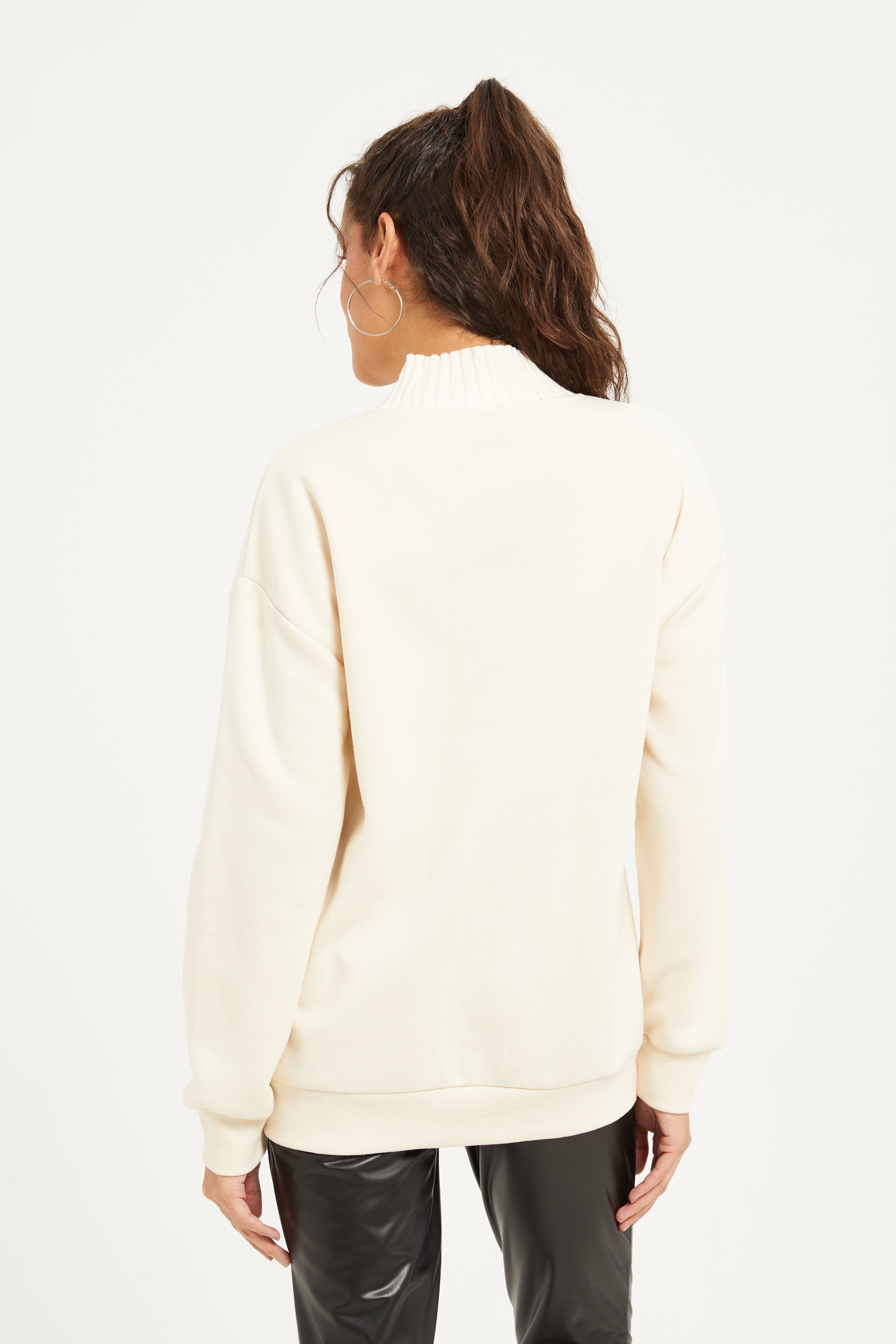 Women Cream Printed Sweatshirt sold by Redtag product image thumbnail 3