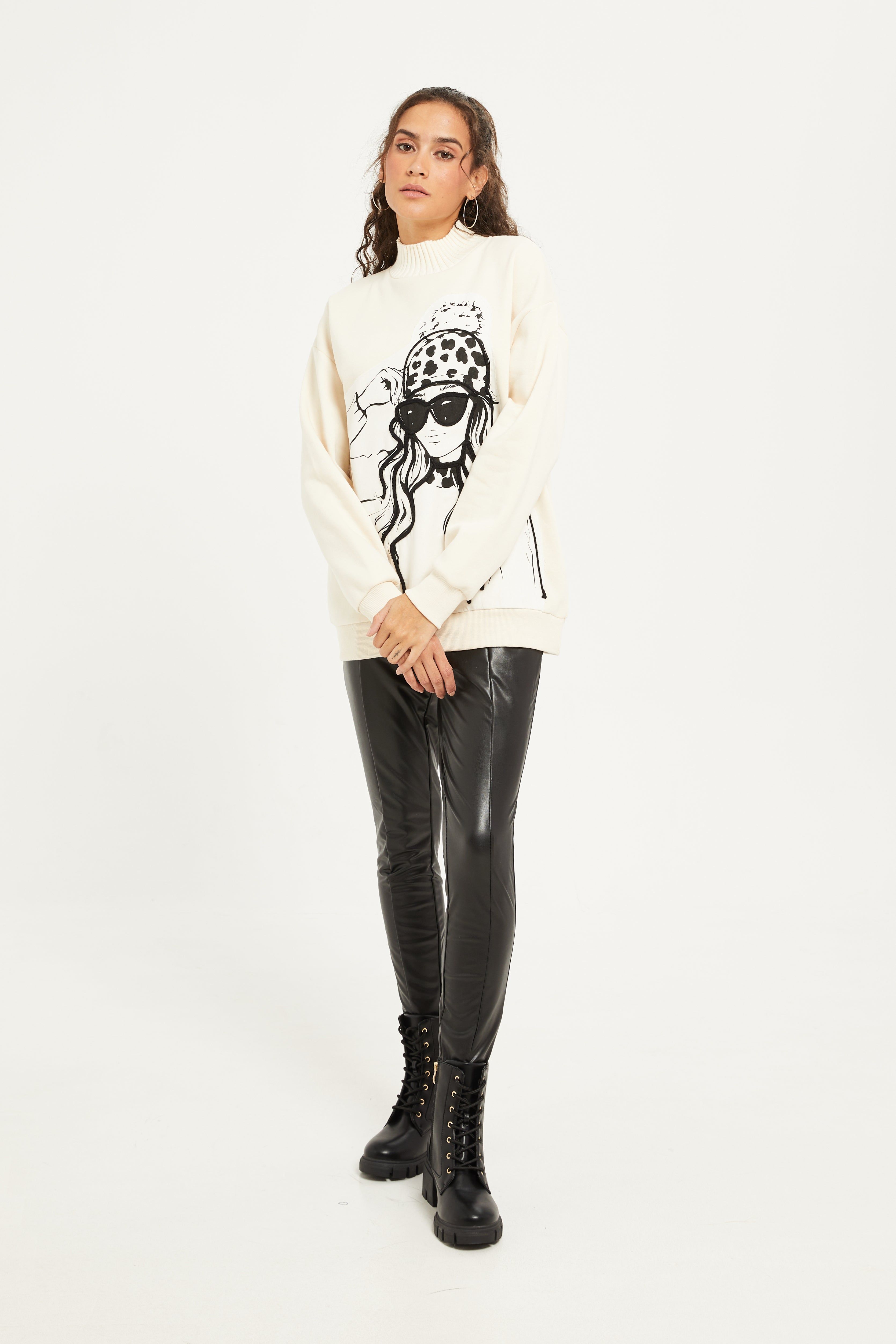 Women Cream Printed Sweatshirt sold by Redtag product image thumbnail 2