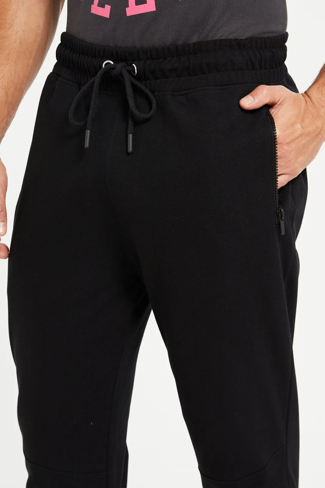 Men Black Jogger Pants sold by Redtag product image thumbnail 4