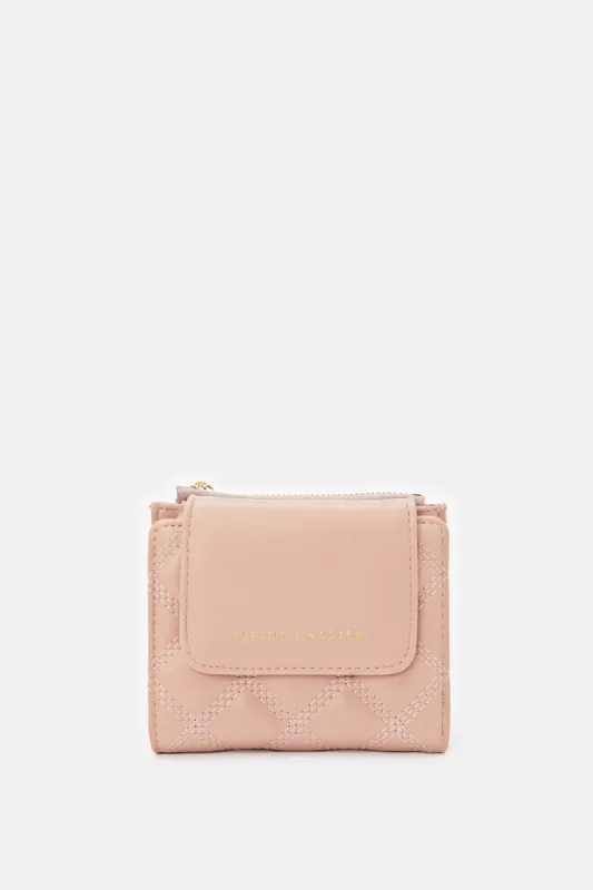 Women Pink Embroidered Wallet sold by Redtag
