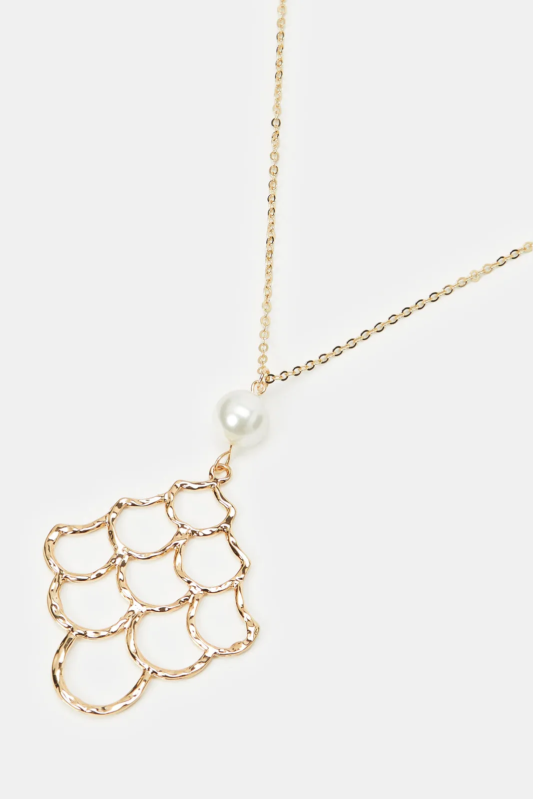 Women Gold Embellished Necklace And Earrings Set (2 Piece) sold by Redtag product image thumbnail 2