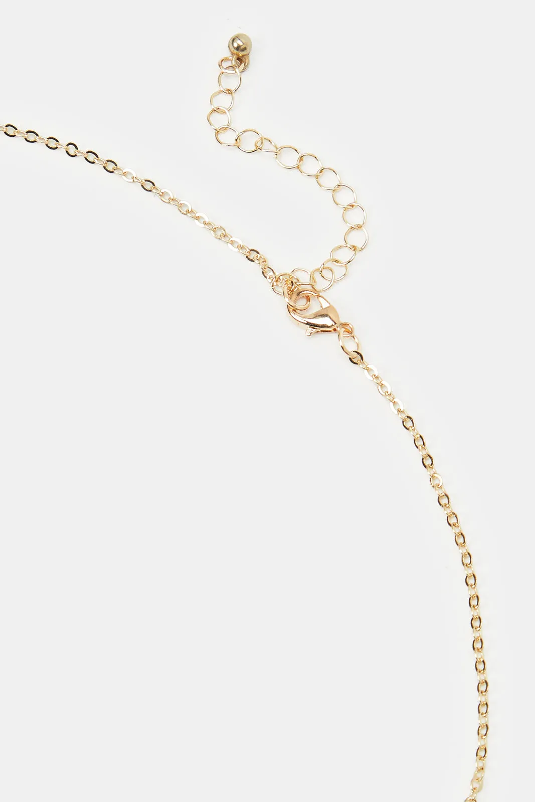 Women Gold Embellished Necklace And Earrings Set (2 Piece) sold by Redtag product image thumbnail 3