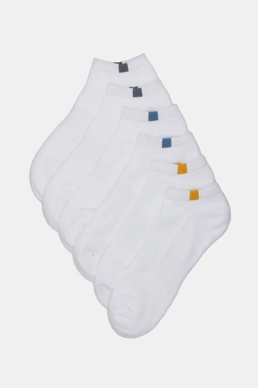 Men White Plain Ankle Socks Set (Pack Of 3) sold by Redtag