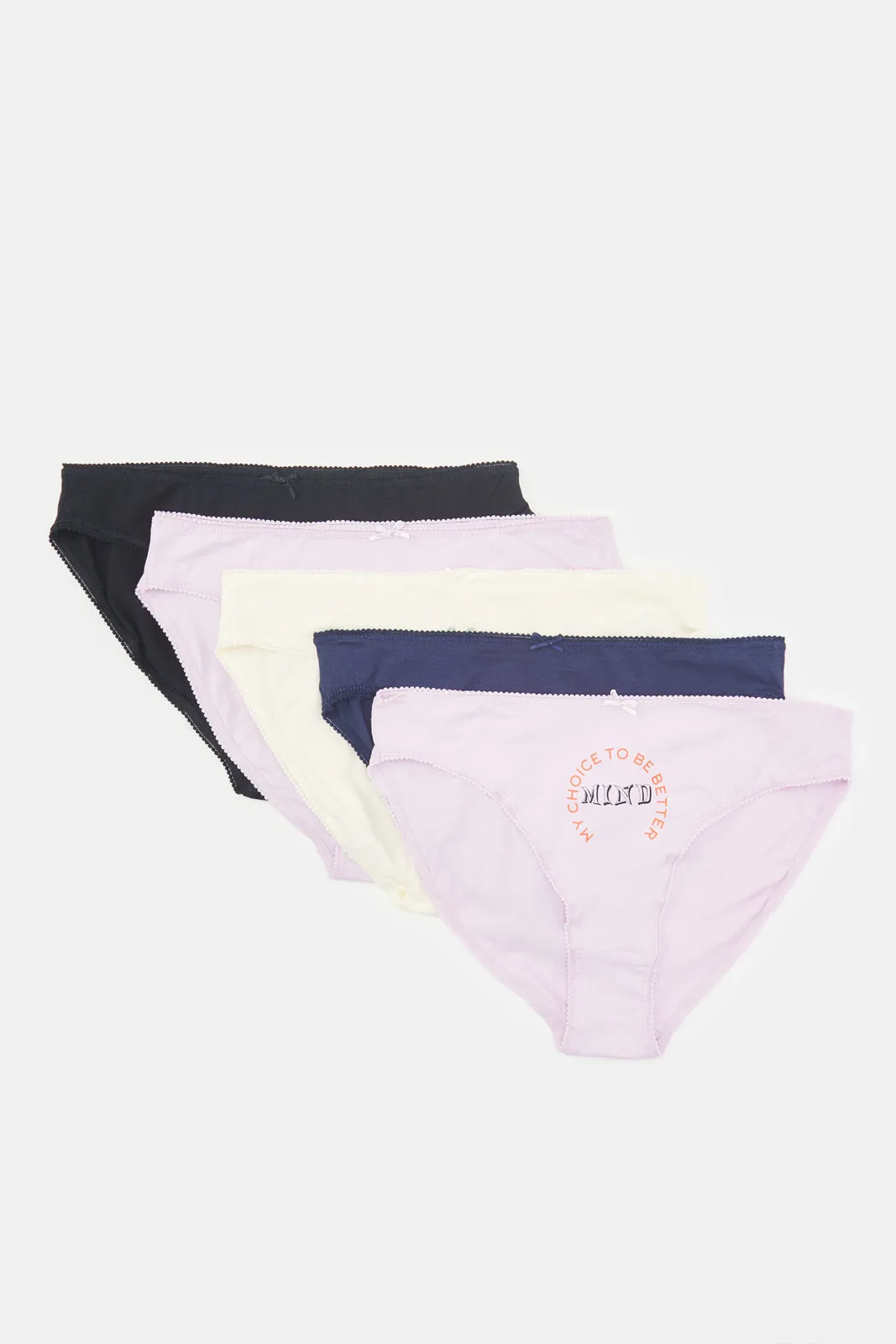 Women Assorted Hi-Leg Brief Set (Pack of 5) sold by Redtag product image thumbnail 3