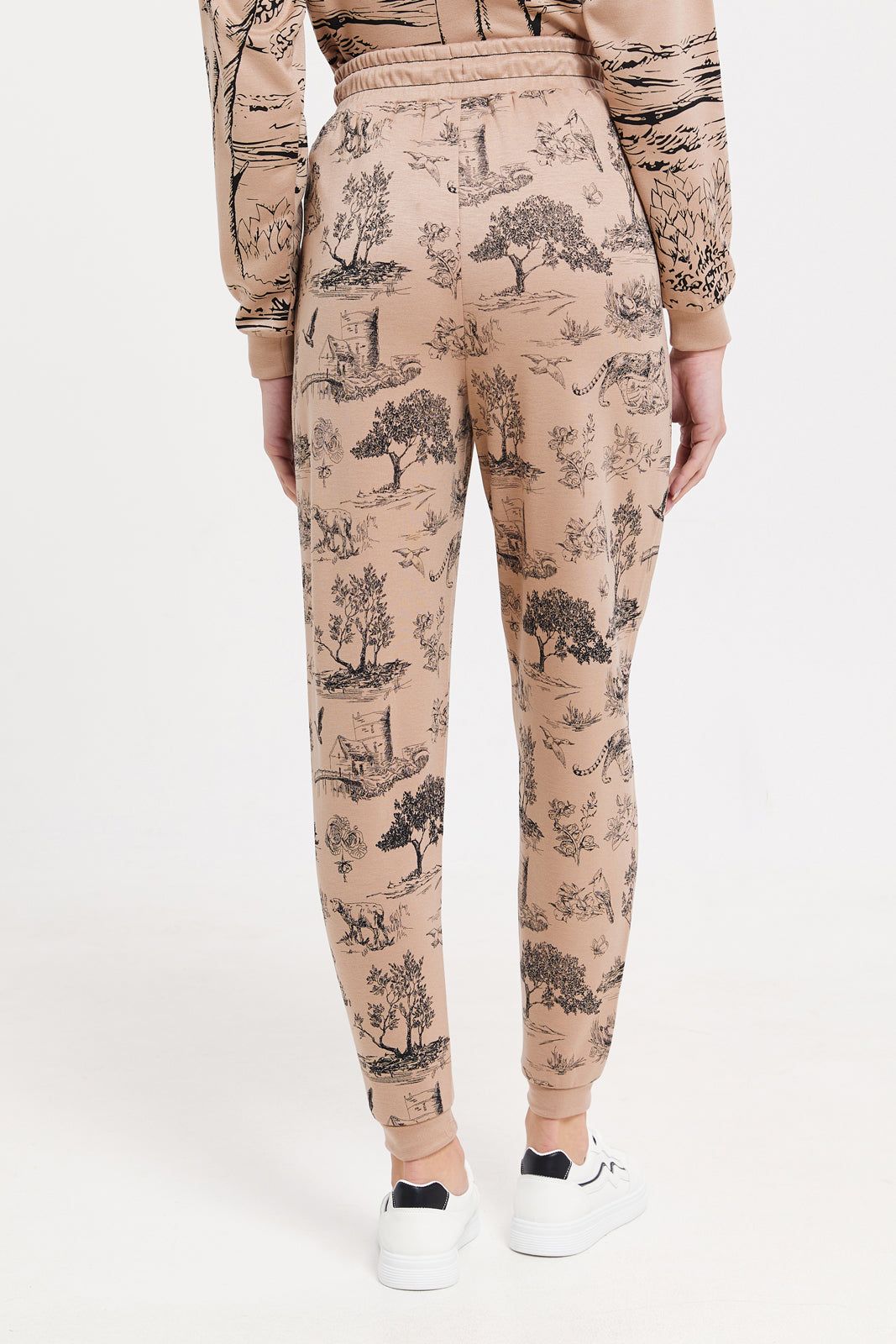 Women Beige Printed Joggers sold by Redtag product image thumbnail 3