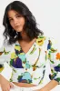 Woman White Printed Blouse sold by Redtag