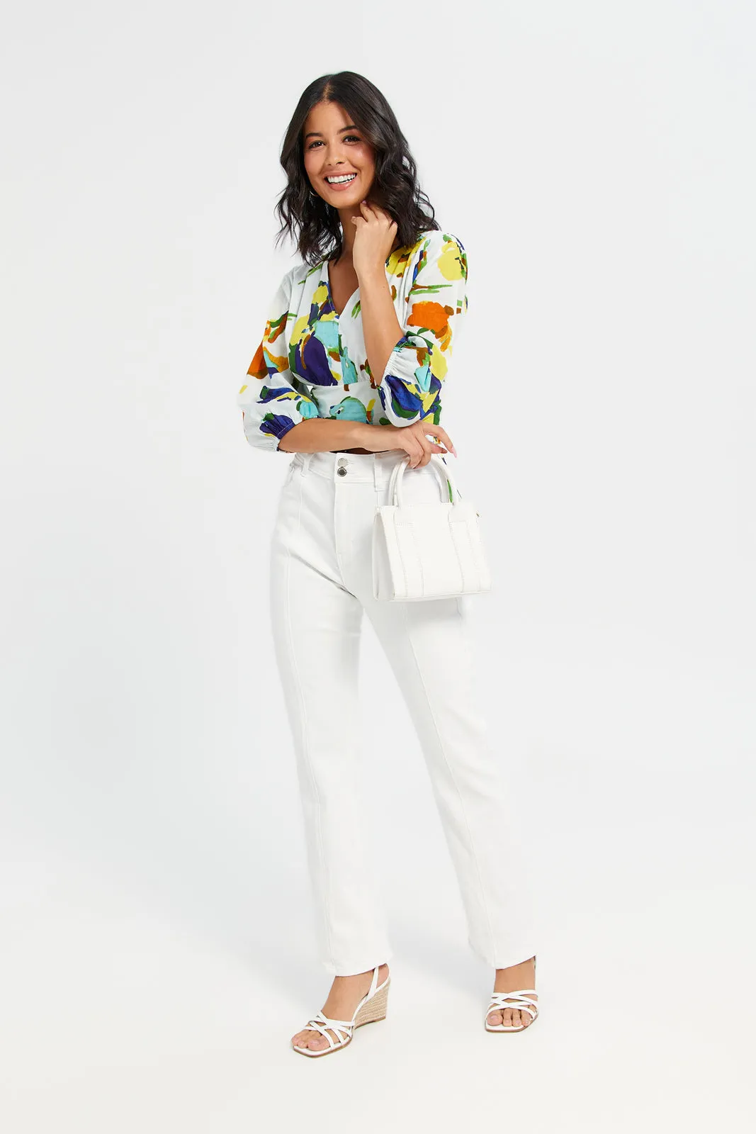 Woman White Printed Blouse sold by Redtag product image thumbnail 2