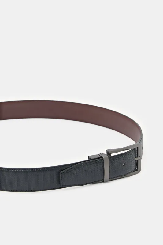 Men Black And Tan Belt With Twist Buckle sold by Redtag