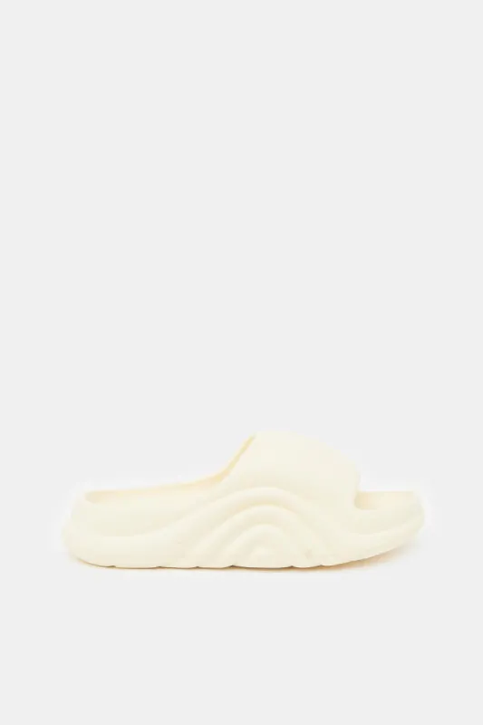 Women Ivory Moulded Slide sold by Redtag