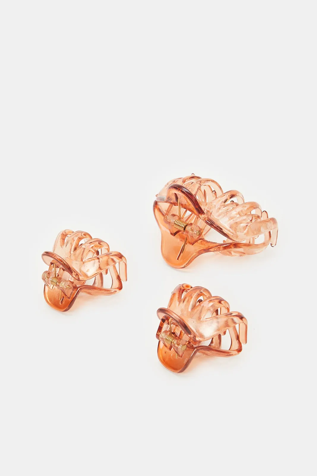 Women Brown Hair Clip Set (Pack of 3) sold by Redtag product image thumbnail 2