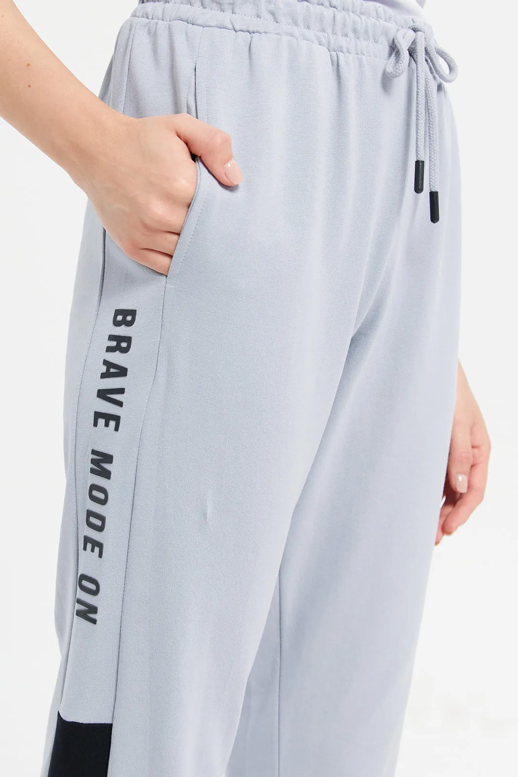 Women Grey Printed Track Pants sold by Redtag product image thumbnail 4