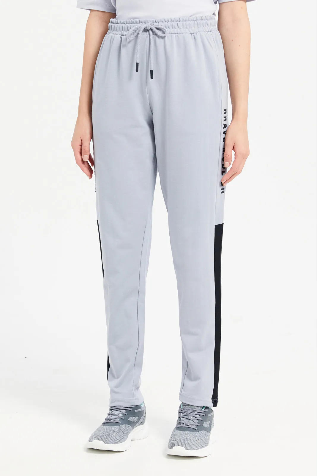 Women Grey Printed Track Pants sold by Redtag