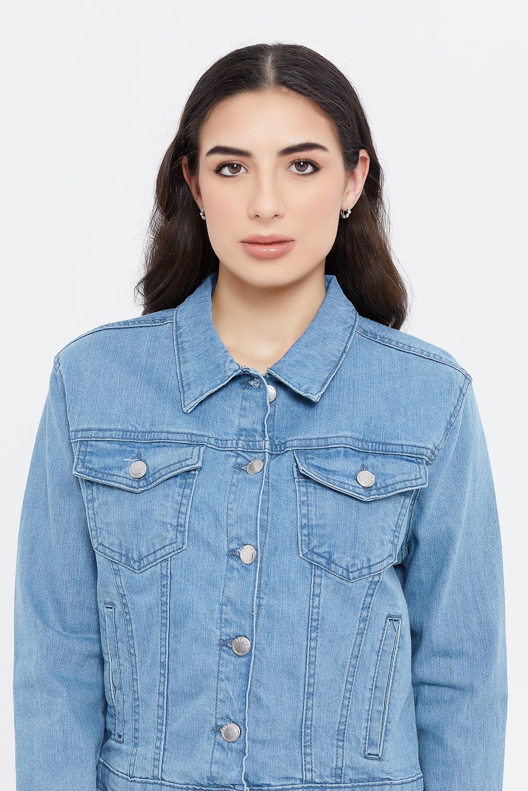 Women Blue Denim Jacket sold by Redtag product image thumbnail 4