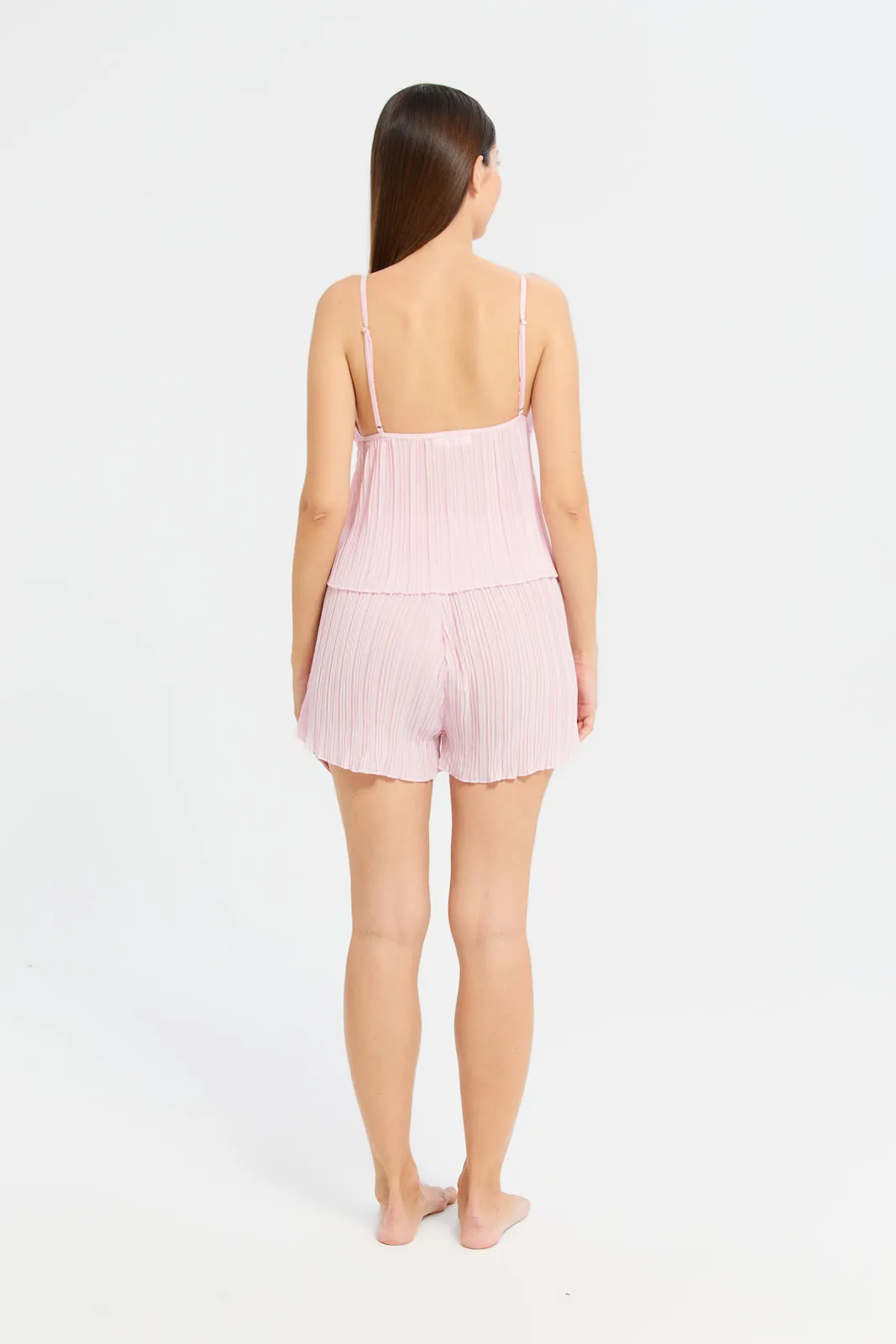 Women Pink Pleated Cami Set (2 Piece) sold by Redtag product image thumbnail 4
