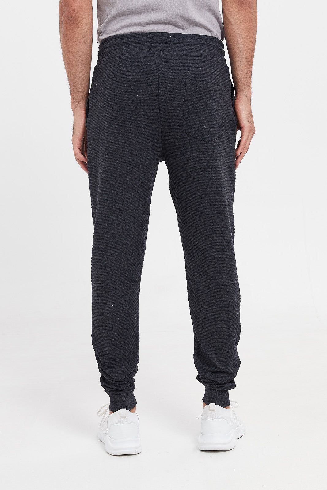 Men Charcoal Ottoman Jog Pants sold by Redtag product image thumbnail 3