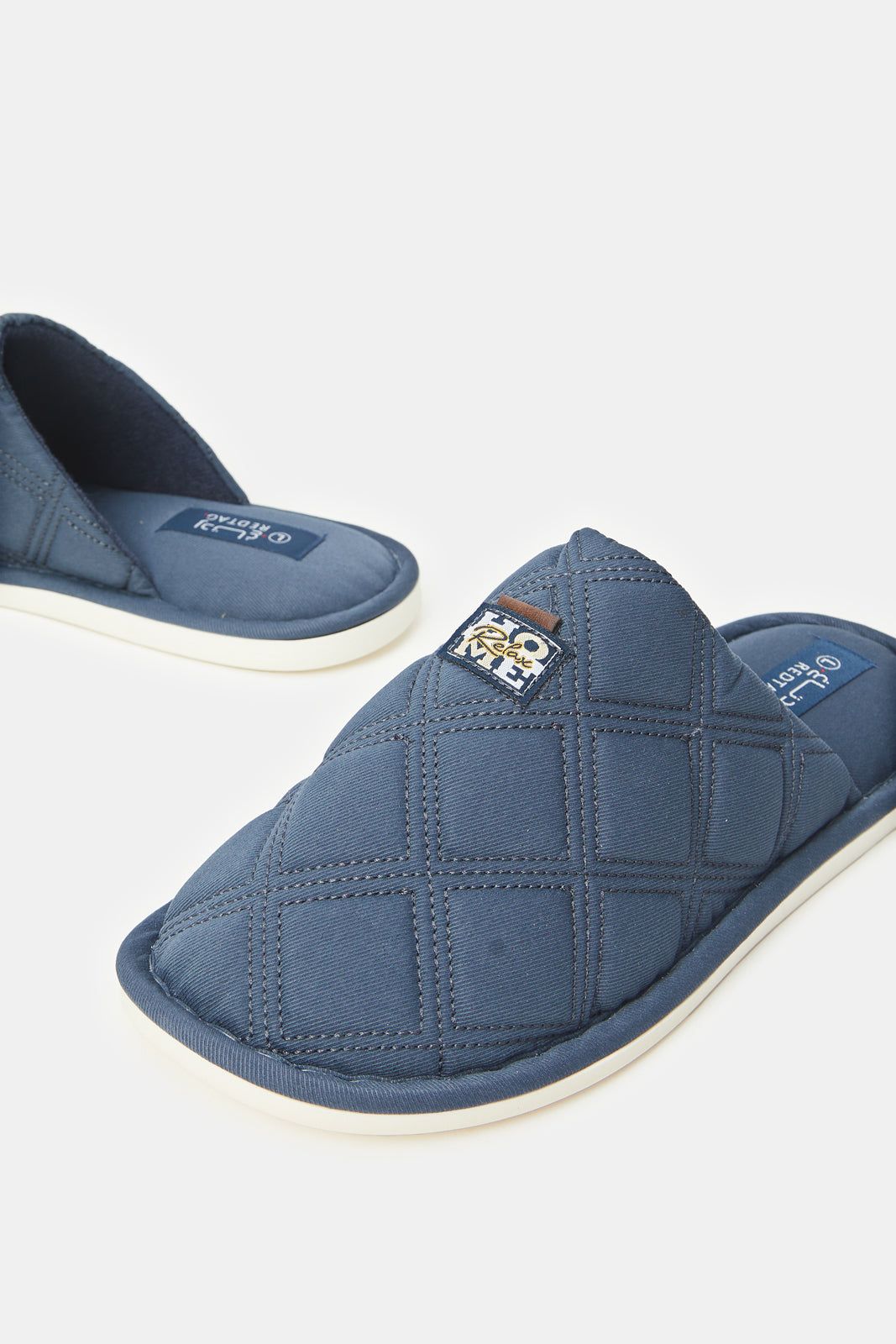 Men Blue Quilted Slippers sold by Redtag product image thumbnail 3