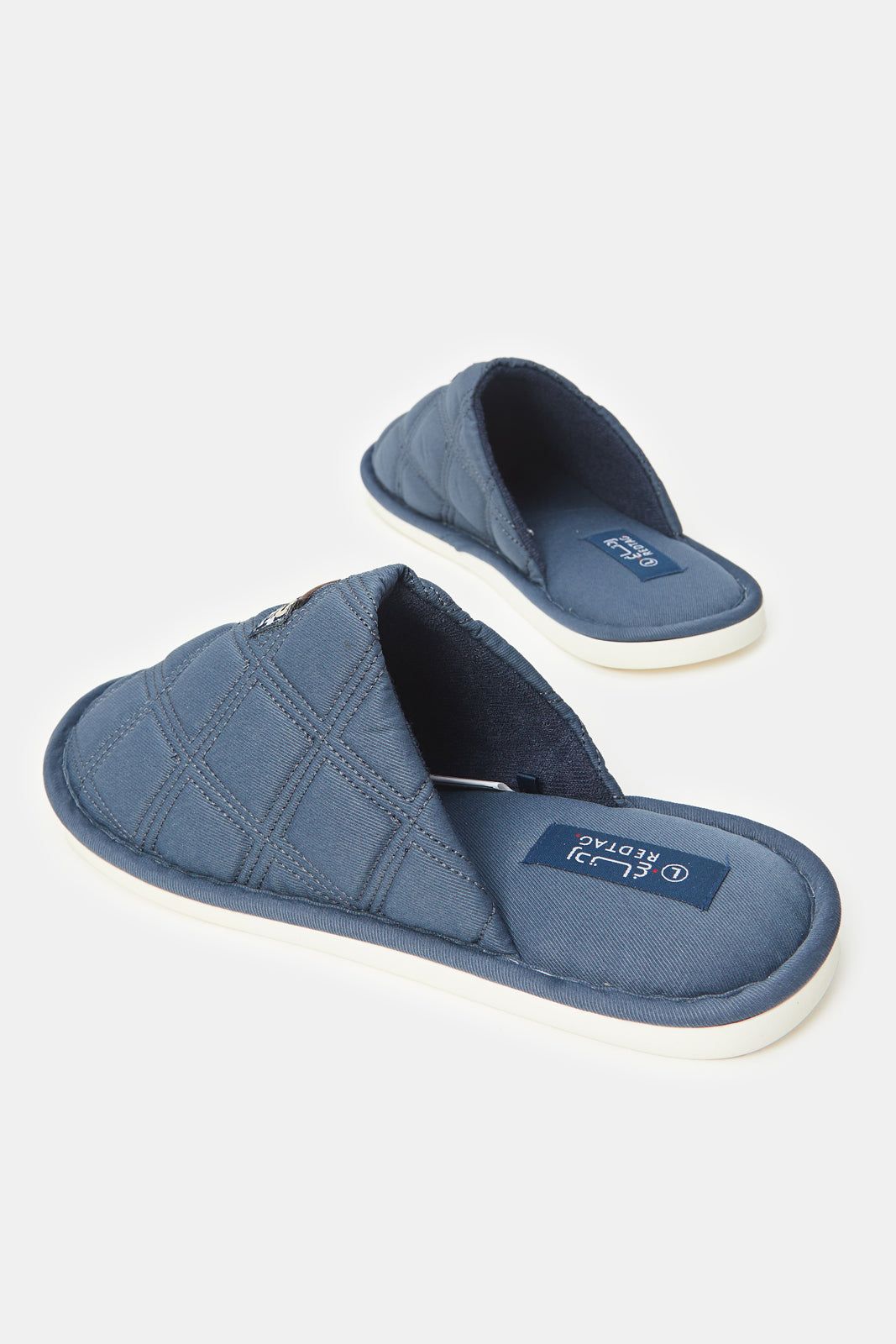 Men Blue Quilted Slippers sold by Redtag product image thumbnail 4