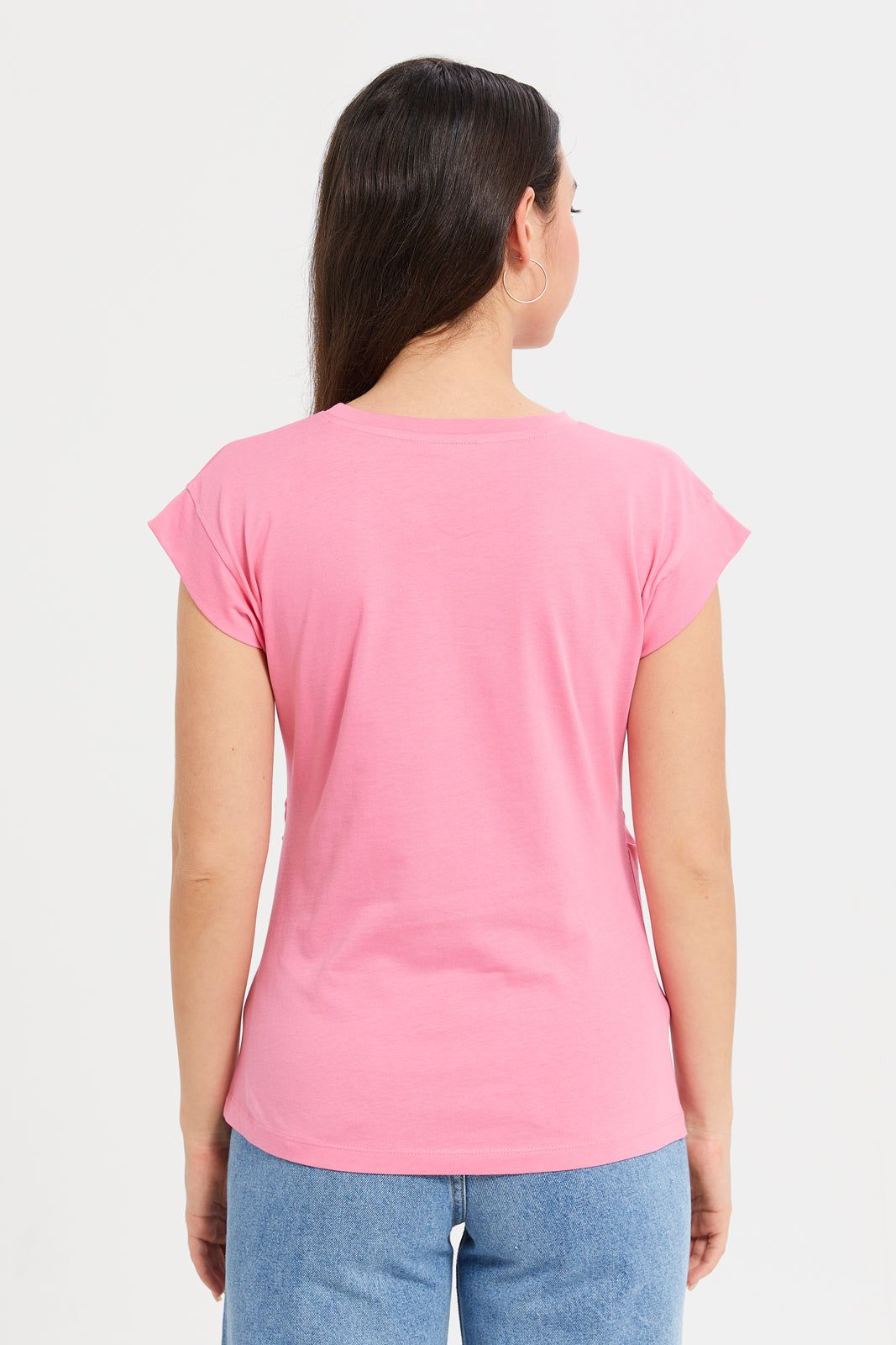 Women Pink Paris Print T-Shirt sold by Redtag product image thumbnail 3