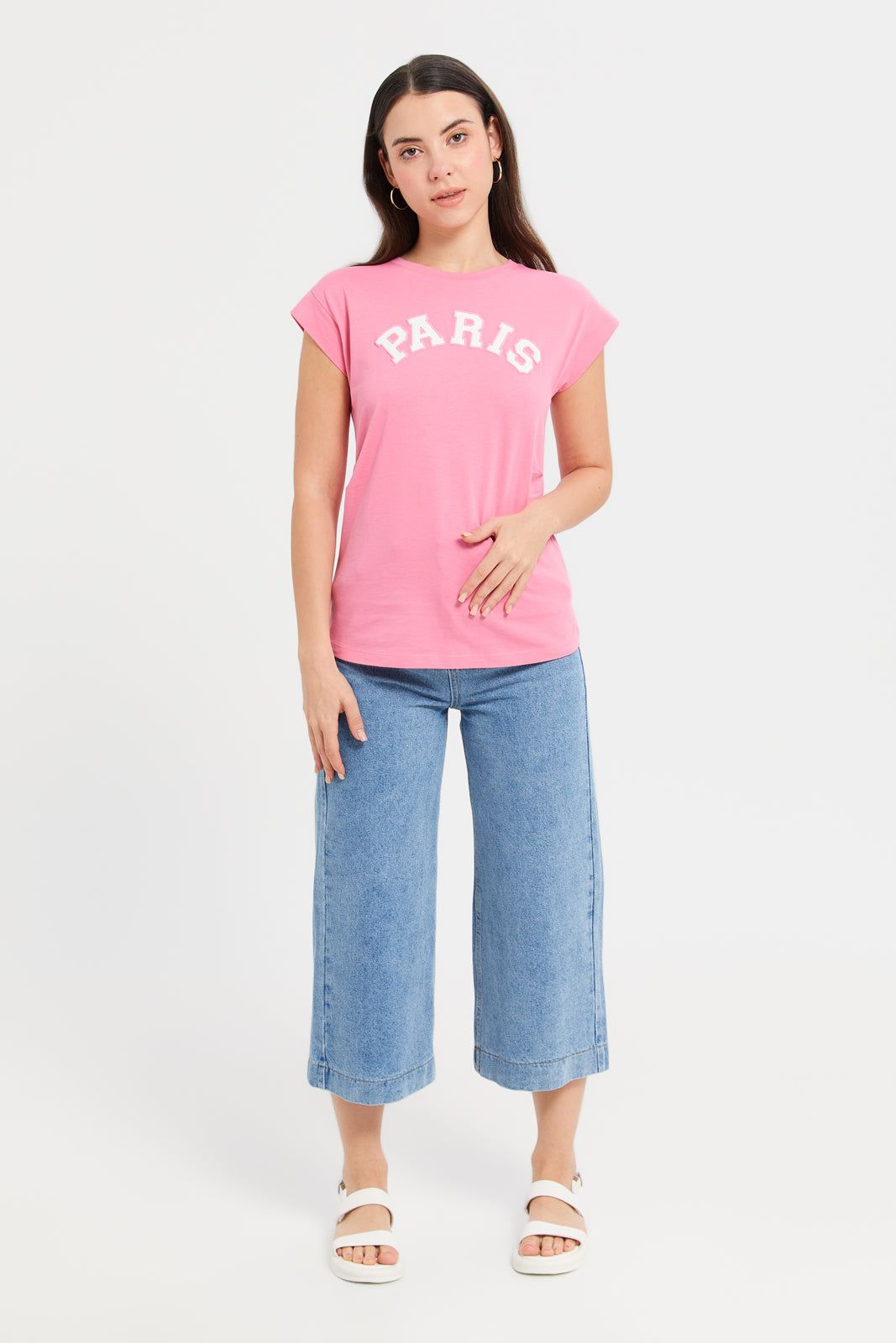 Women Pink Paris Print T-Shirt sold by Redtag product image thumbnail 2