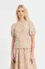 Women Beige Printed Blouse sold by Redtag