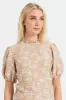 Women Beige Printed Blouse sold by Redtag